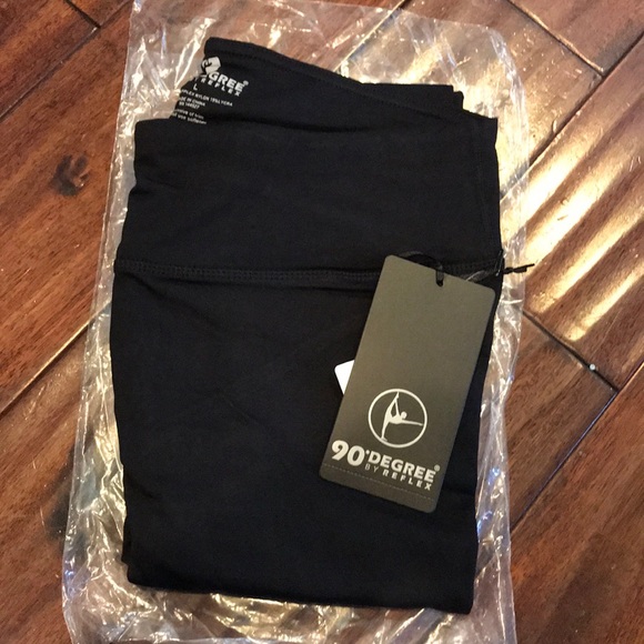 NWT 90 Degree by reflex black workout leggings - Picture 2 of 5